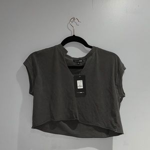 Grey crop top